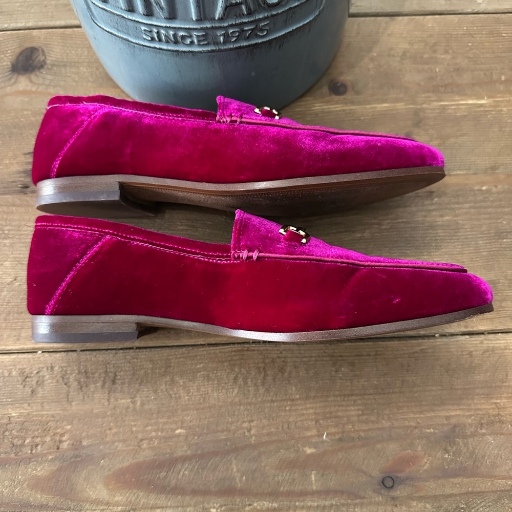 Sam Edelman raspberry velvet bit loafers - Picture 5 of 7